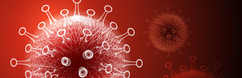 Coronavirus disease COVID-19 infection medical illustration. China pathogen respiratory influenza covid virus cells. New official name for Coronavirus disease named COVID-19, pandemic risk background