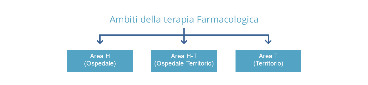 Figura 1. I tre diversi ambiti della terapia farmacologica.