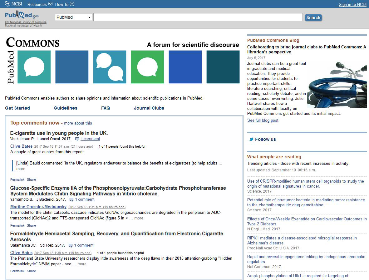 Gli strumenti “social” di PubMed